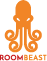 Orange stylized octopus with the word 'ROOMBEAST' below it.