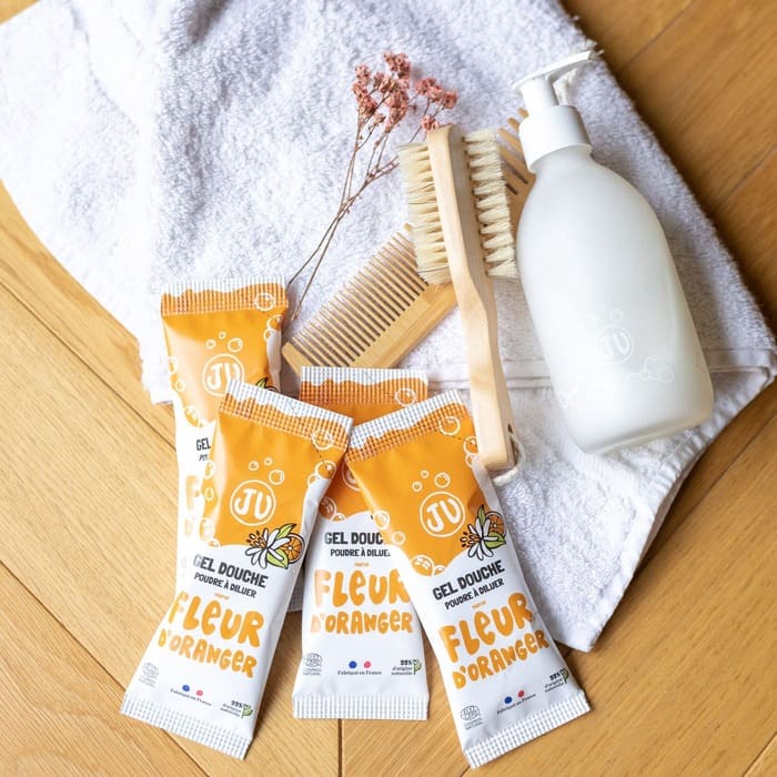 Les 4 recharges de gel douche fleur d'oranger