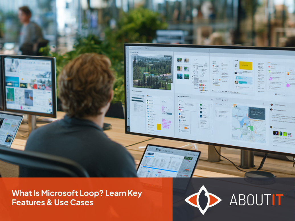 IT security agent working on his powerhouse software.