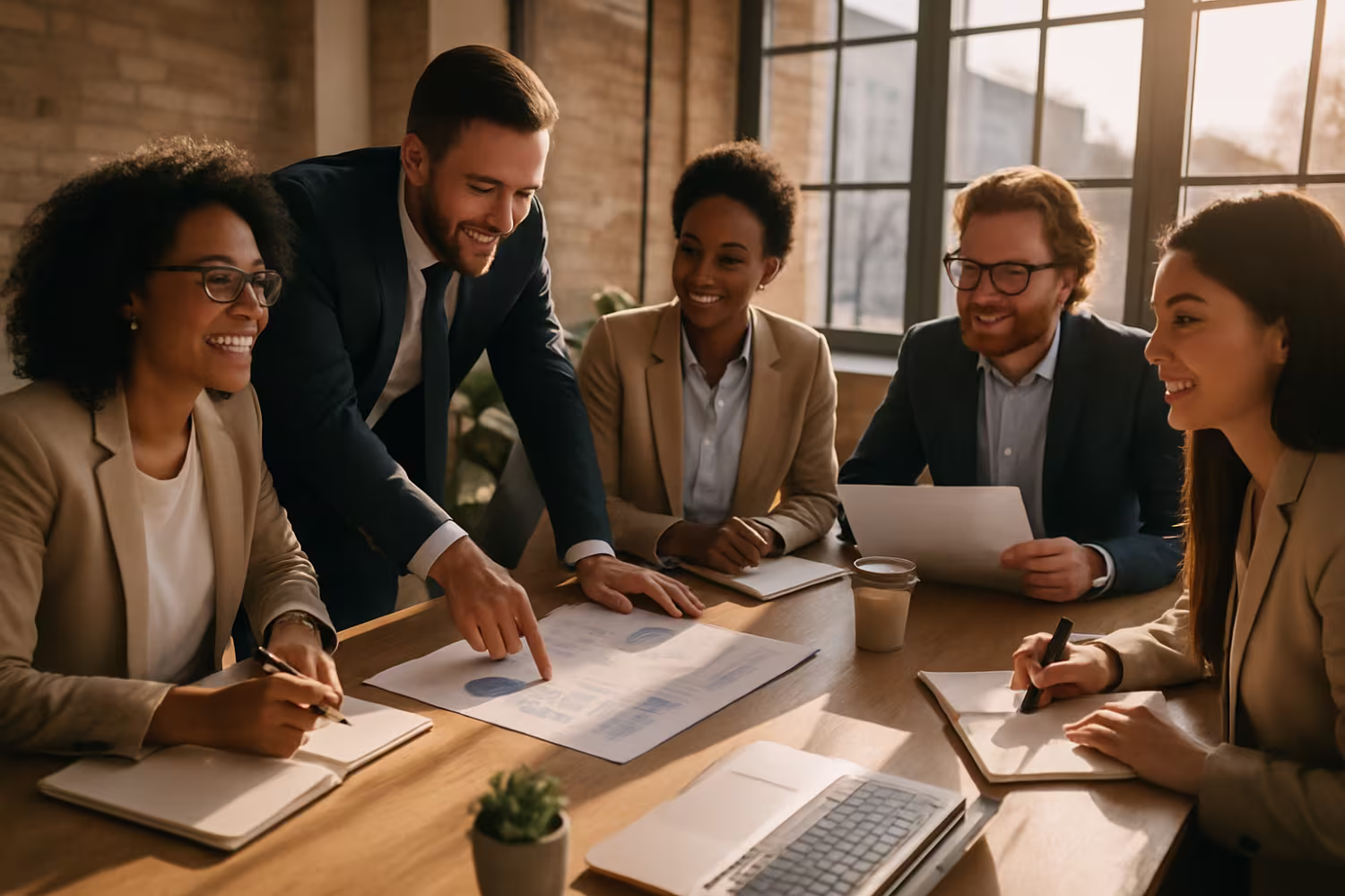 Diverse team discussing IT budget optimization