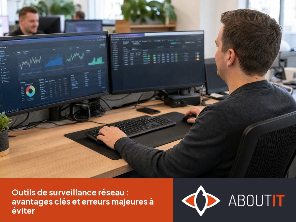Agent de sécurité informatique travaillant sur son logiciel performant.