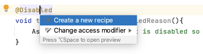 Create A New Recipe Function