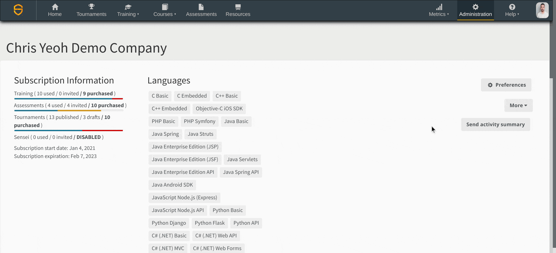 Demo of turning on Early Access options.