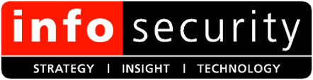 InfoSecurity logo with strategy, insight, and technology tagline.