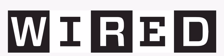 WIRED logo in black and white with alternating black and white letter backgrounds.