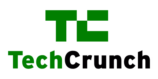 Green TechCrunch logo with stylized 'TC' above the word 'Tech' on a black background.