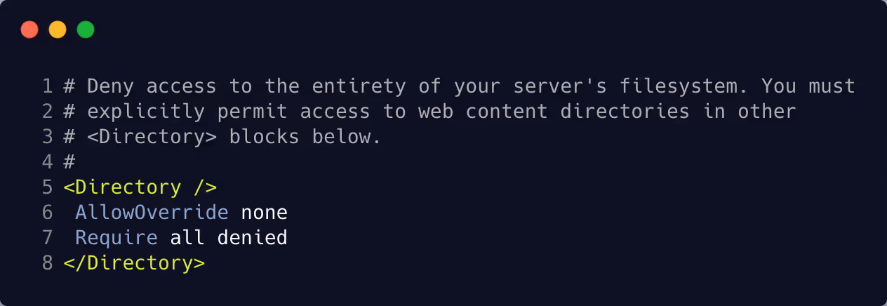 Deny or permit access to directory file system