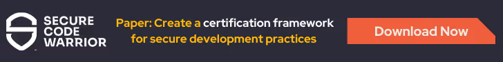 Banner that says paper: create a certification framework for secure development practices