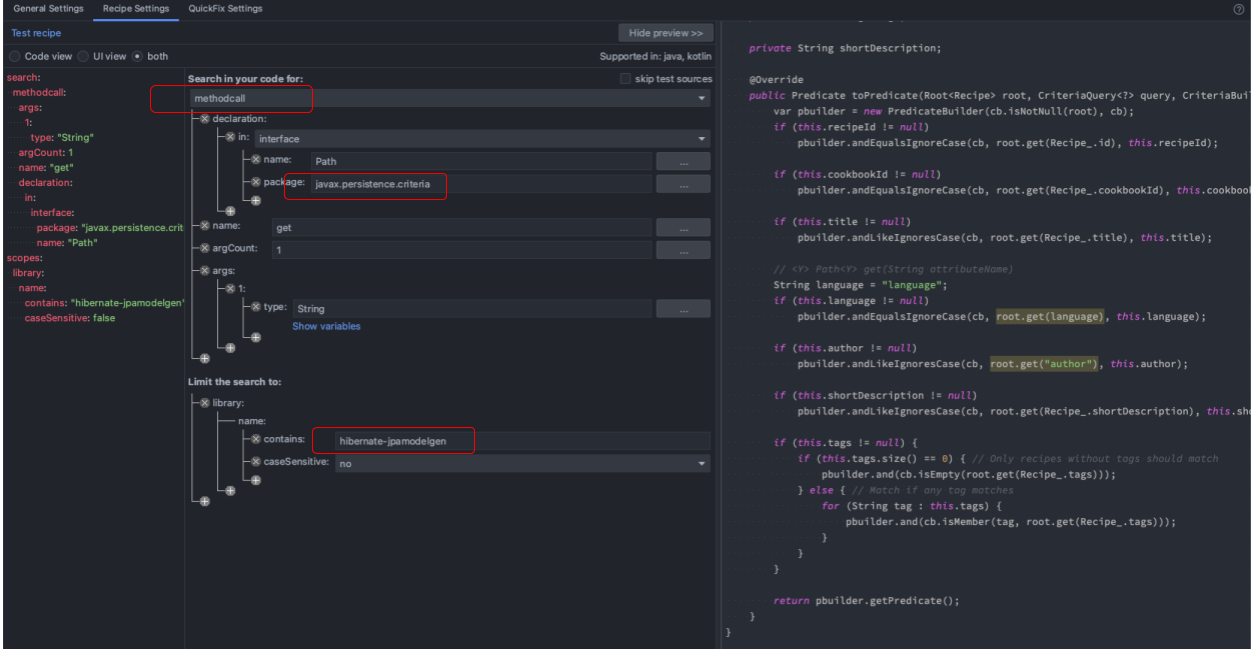 Test Recipe Methodcall