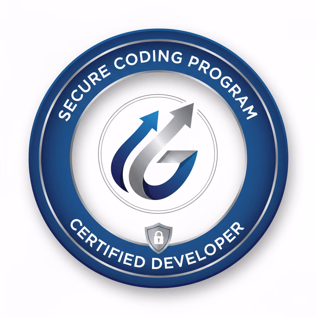 Blue Secure Coding Program Certified Developer badge example