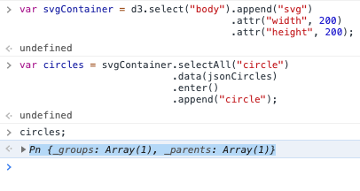 D3 JSON Data Bind in the JavaScript Console