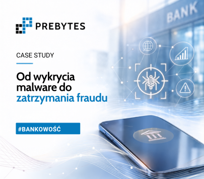 Grafika okładkowa case study o wykrywaniu fraudu w bankowości.
