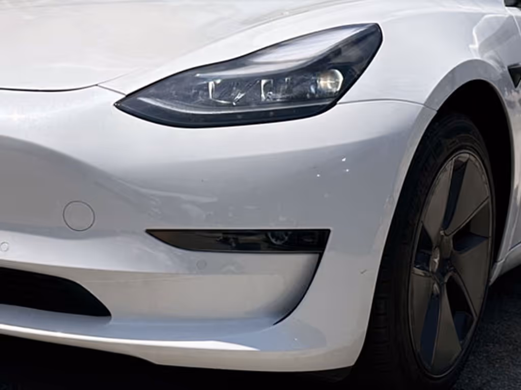 Tesla model 3 Bumper close-up