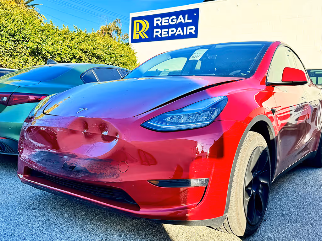 Tesla front damage