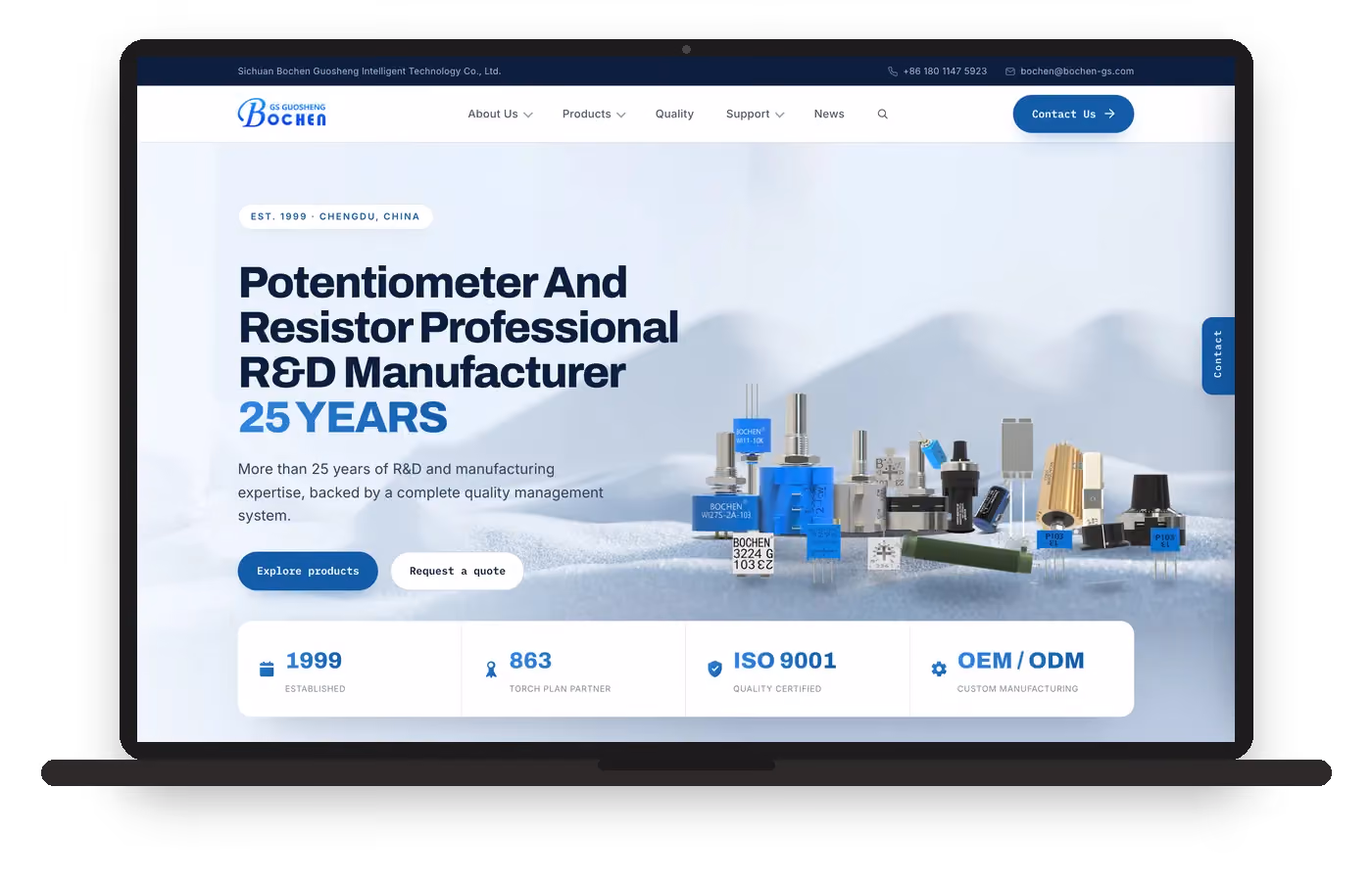 Bochen Electronics Website Screenshot