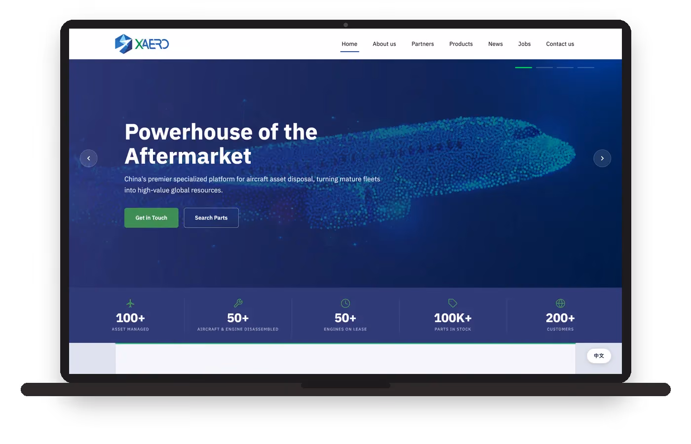 XAero Website Screenshot