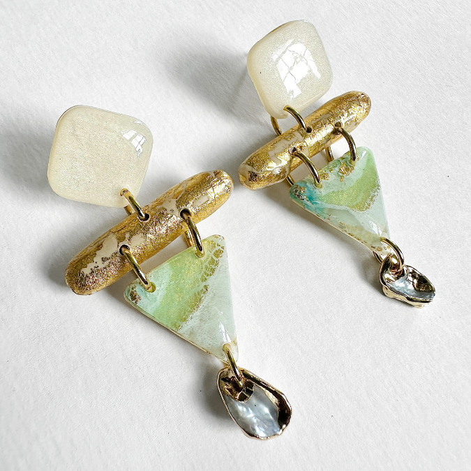 Making Waves Messiah Mother of Pearl Earrings