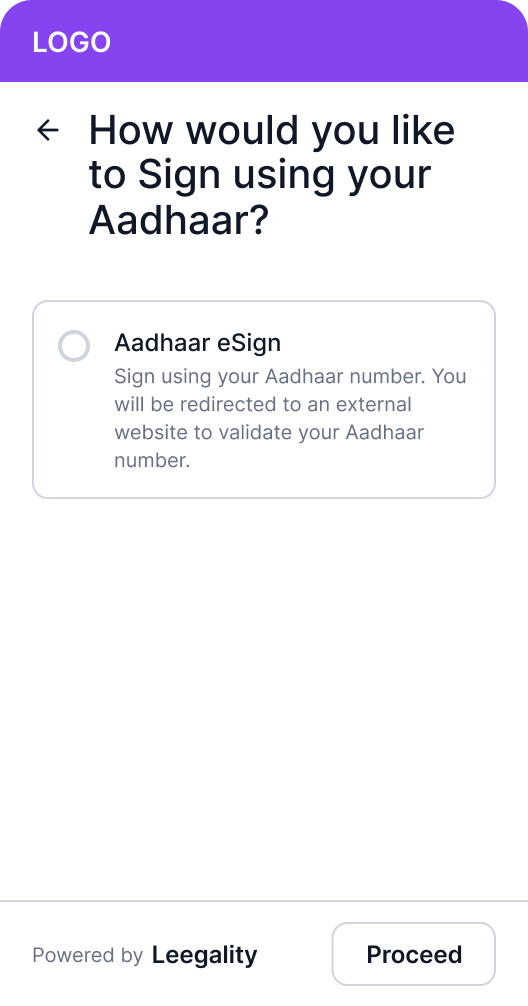 Screenshot of a WhatsApp message from Leegality Business Account asking Kiran to eSign a Loan Agreement document for ABC Bank with an expiration date of 16-05-2025 23:59:59 and link to eSign.