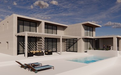 Open plan living designed around light and landscape