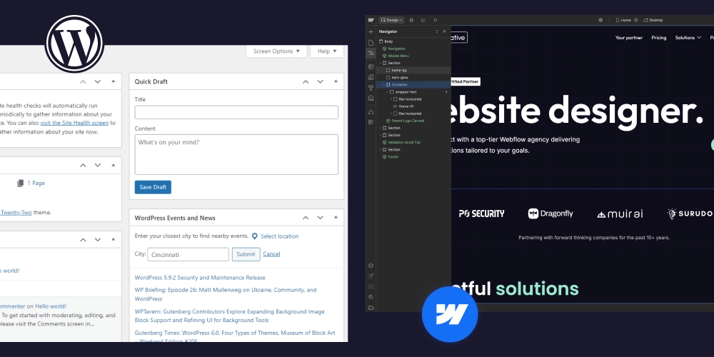 Wordpress vs. Webflow