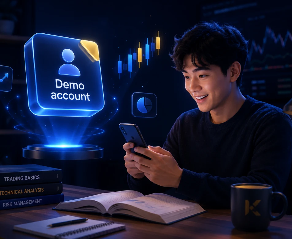 Which account types is a demo account available in?