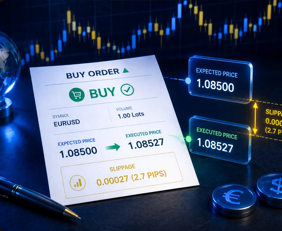 How does slippage of market prices happen?