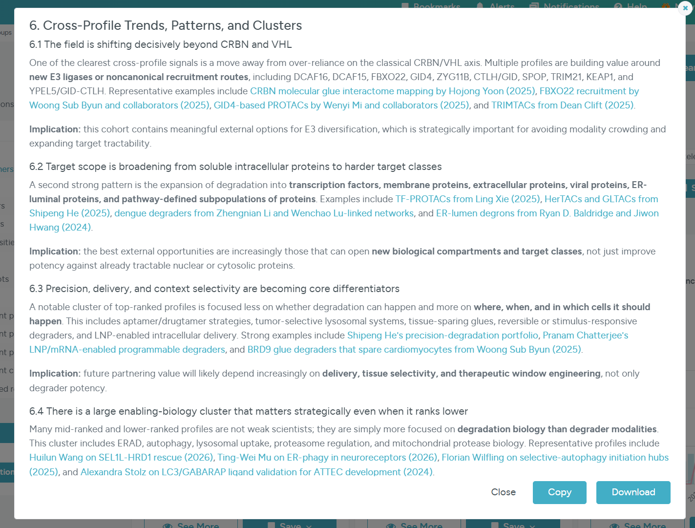 An AcademicLabs Rising Star report on emerging protein degrader trends across rising star researchers