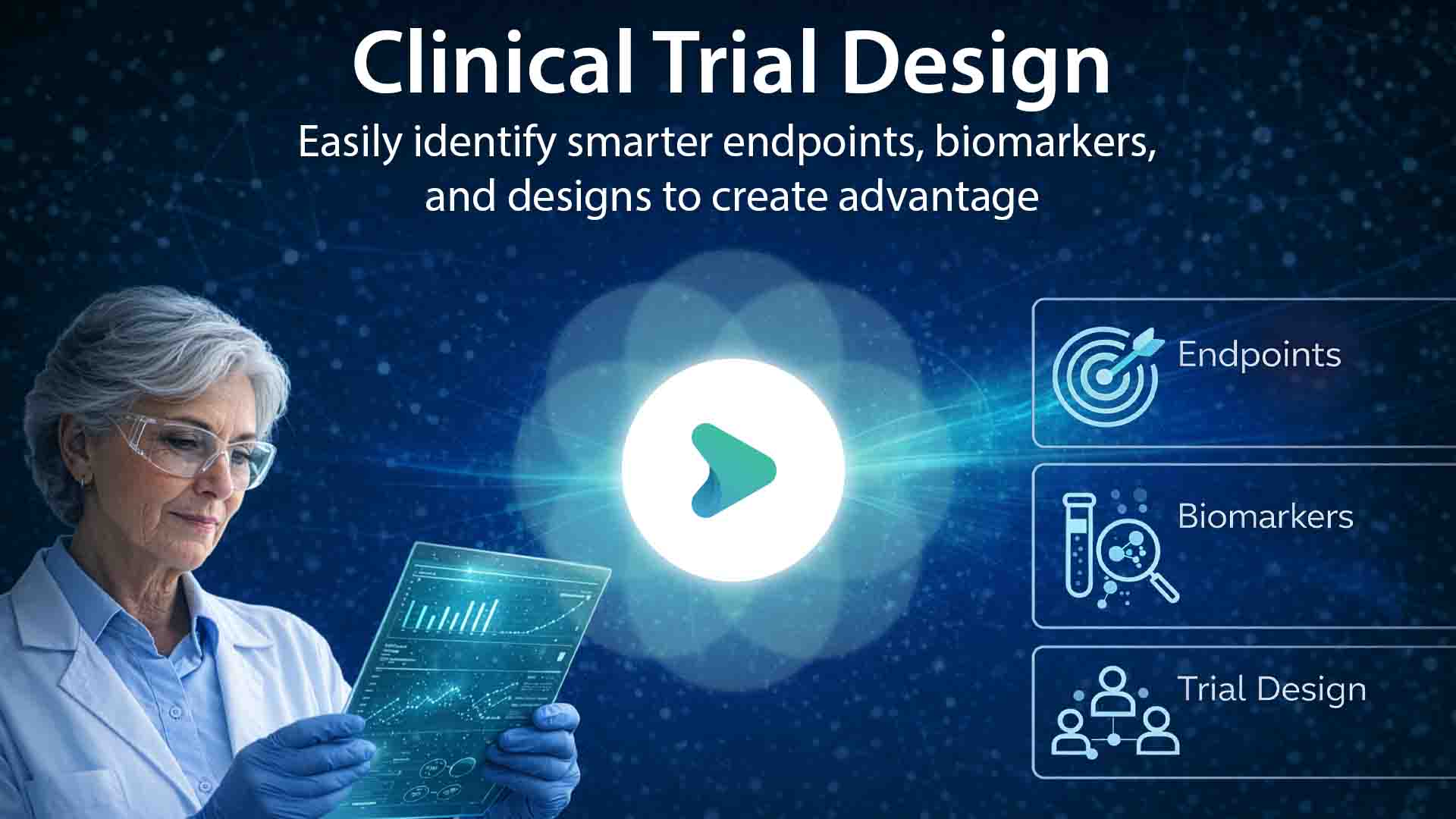 An AcademicLabs demo video showing how to map innovative trial designs, endpoints and biomarkers.