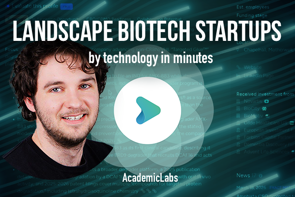 A demo showing how to find, score and rank biotech startups at scale based on tech validation