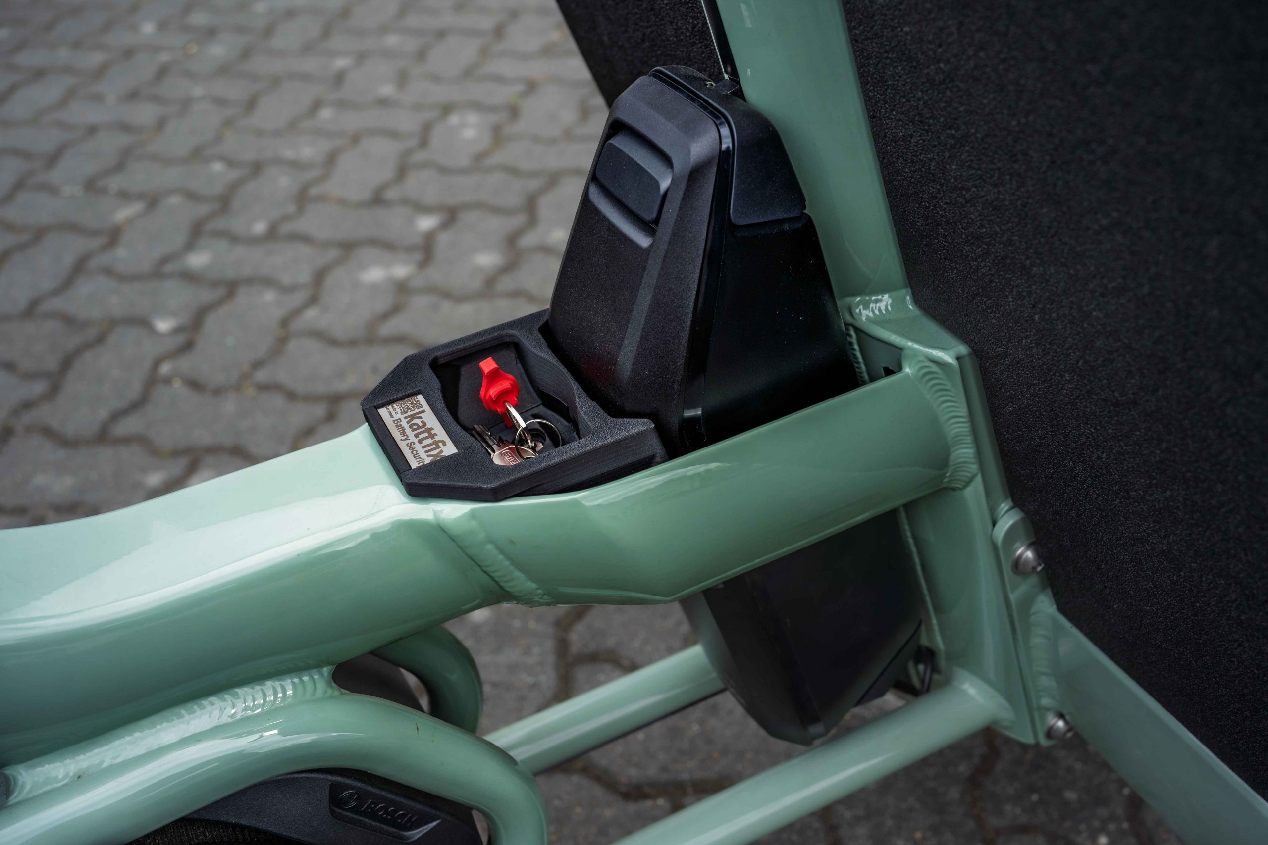 Kattfix accudiefstal-beveiliging voor vele fietsmerken