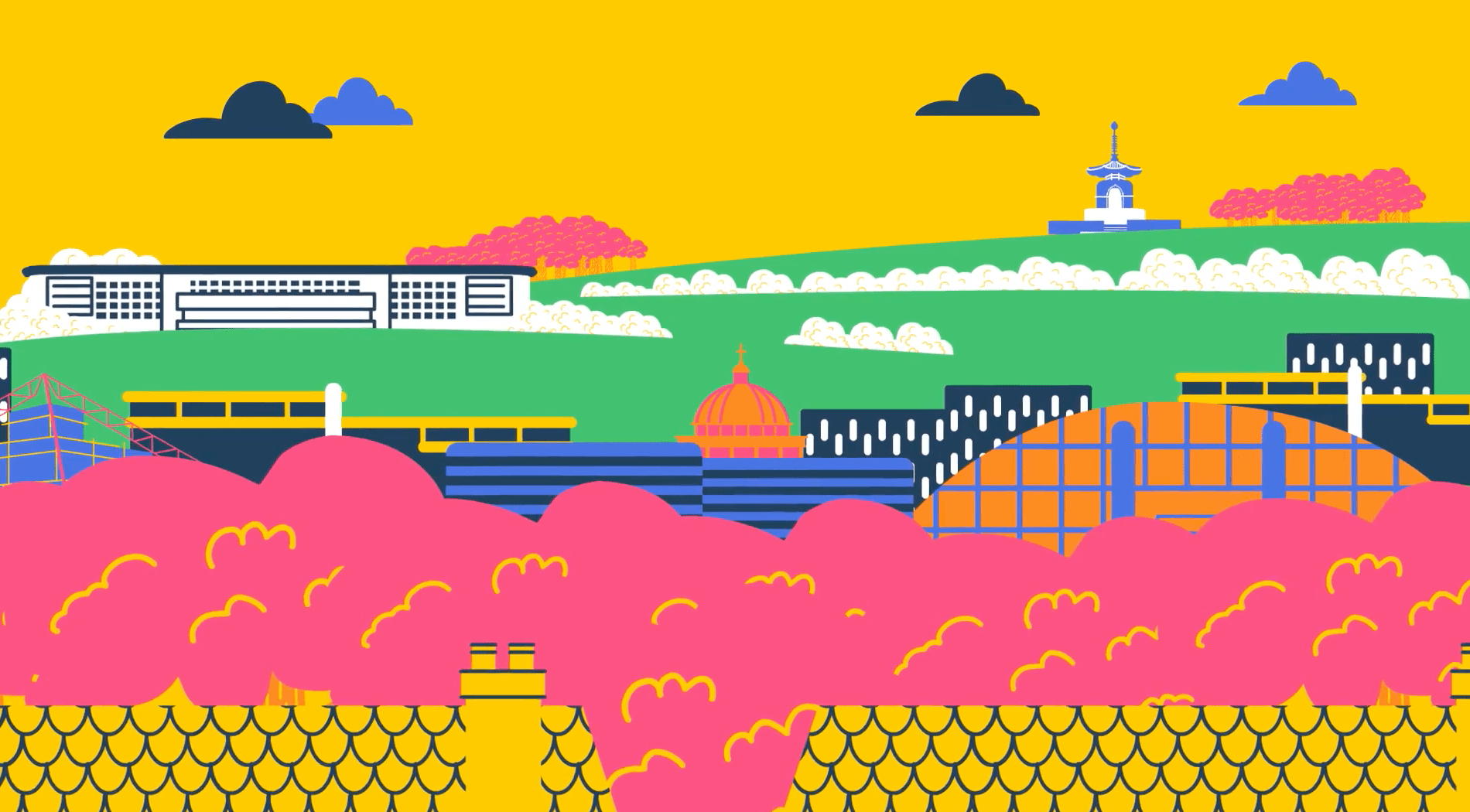 animated city