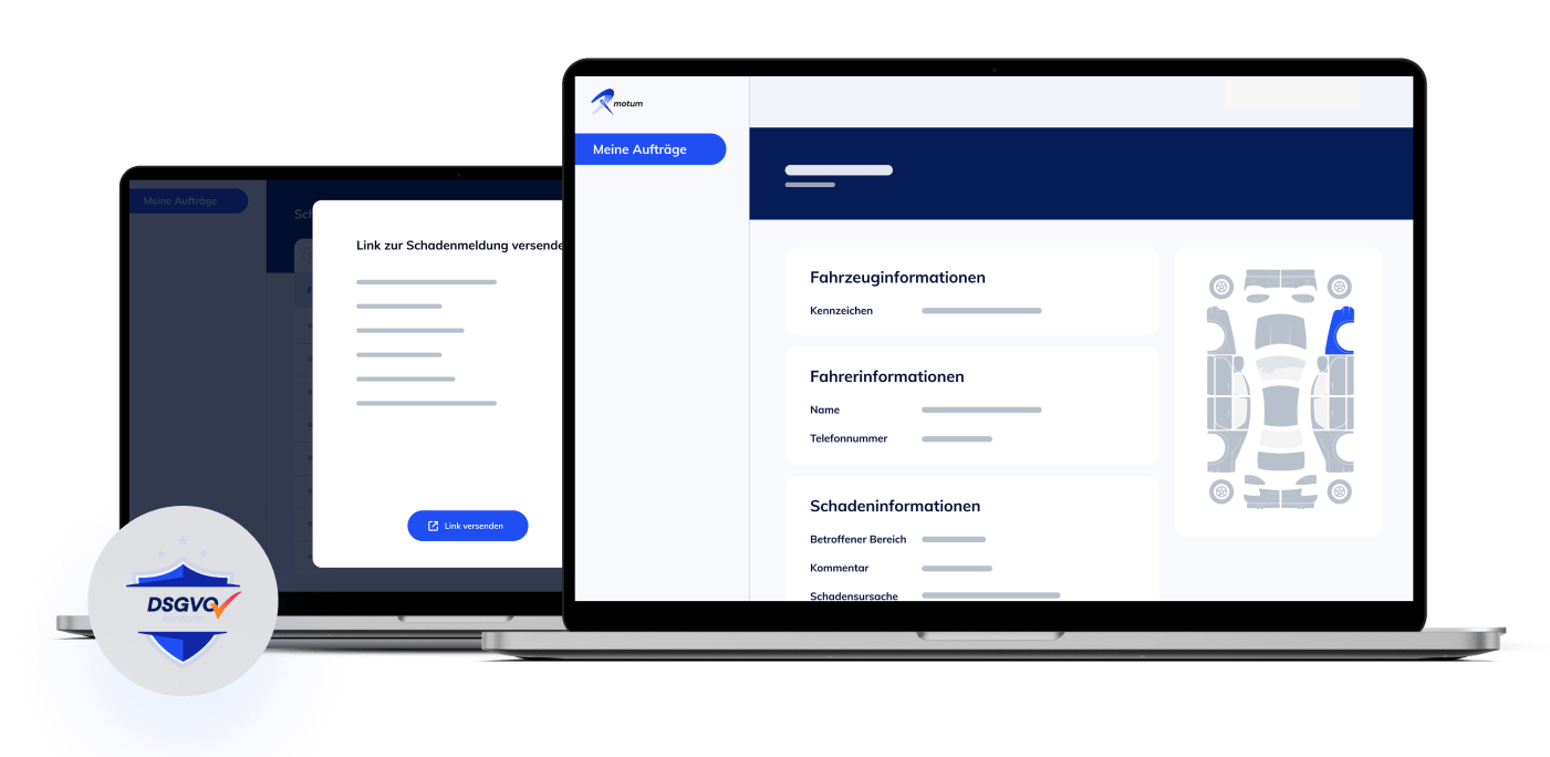 Monitor mit motum Portal.