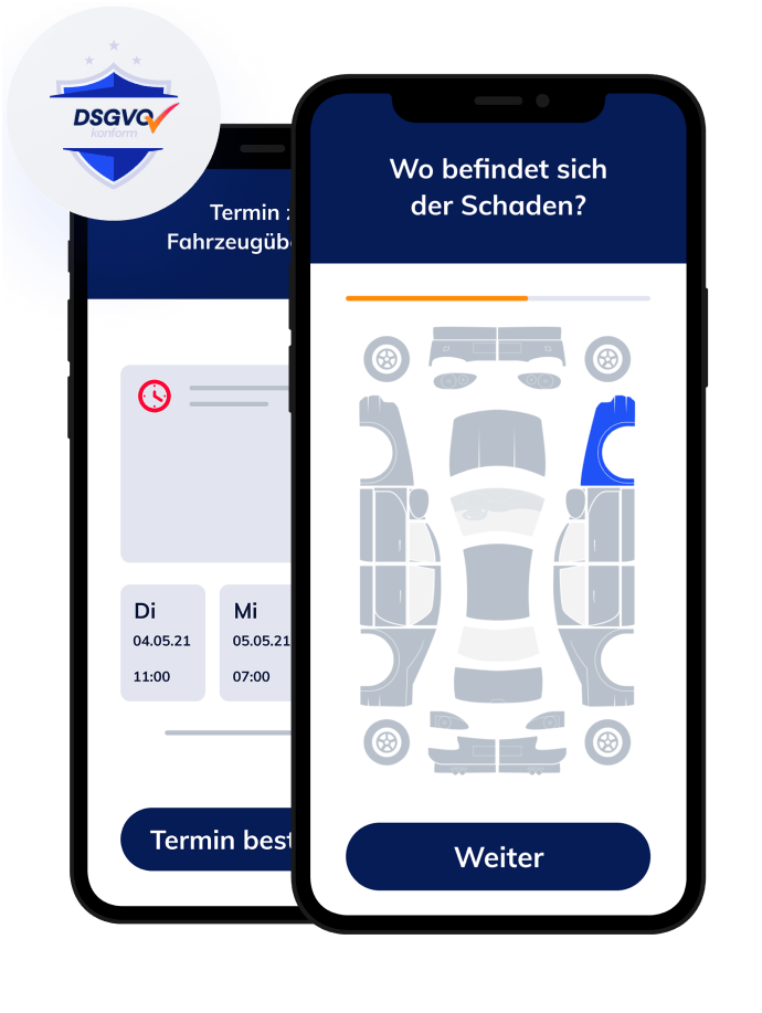 Handy mit motum Portal.
