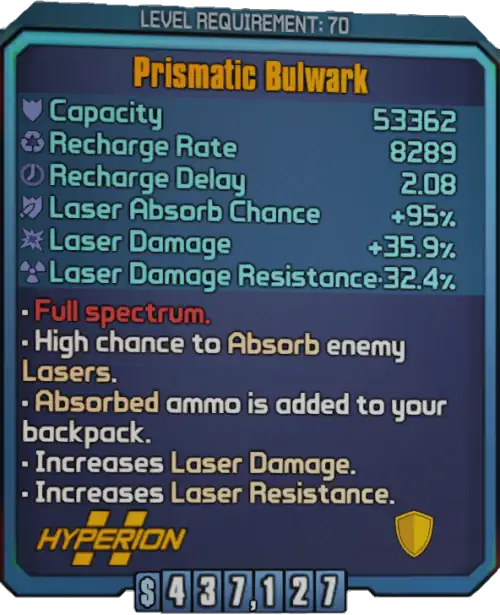 Prismatic Bulwark • TPS – Legendary Shield | Lootlemon