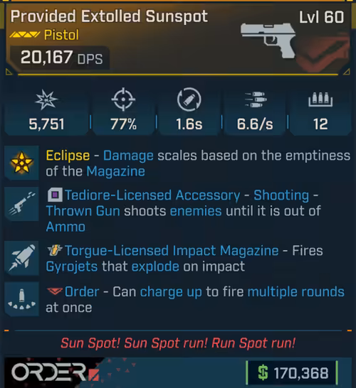 Sunspot (Pistol-BL4)