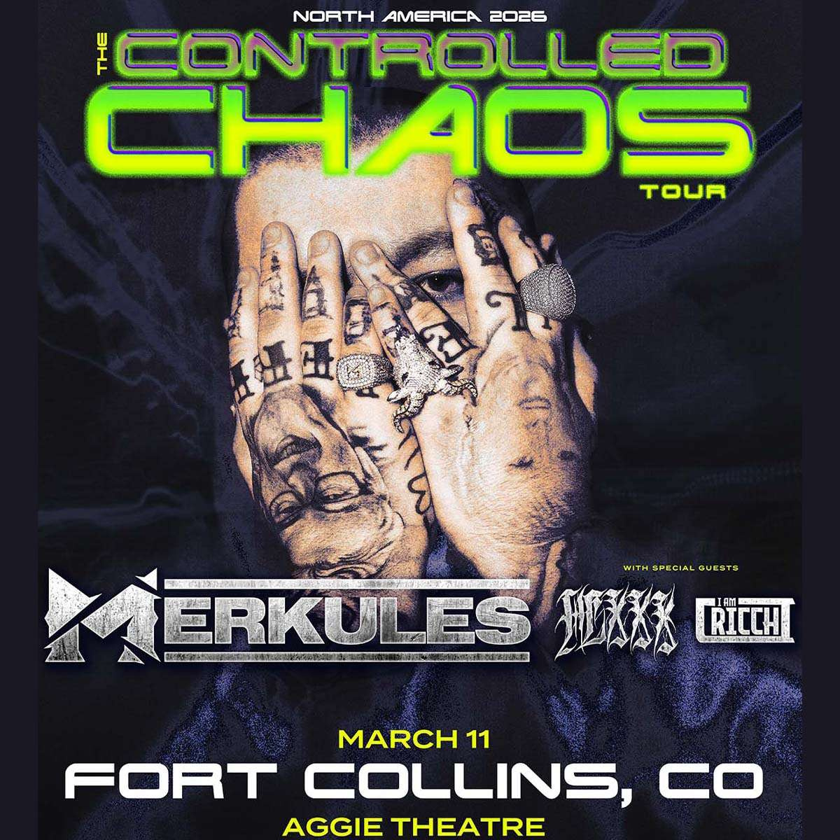 Merkules w/ HEXXX, I AM Cricchi AT AGGIE THEATRE