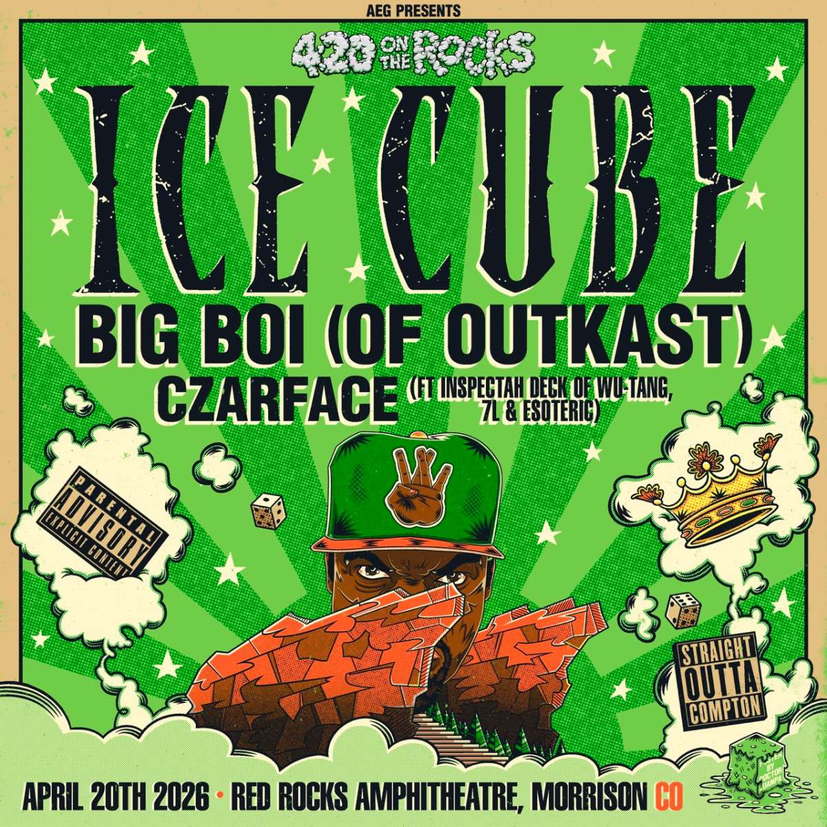 Ice Cube w/ Big Boi (of Outkast), Czarface (Ft. Inspectah Deck of Wu-Tang, 7L & Esoteric)