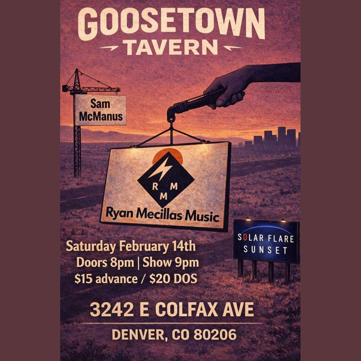 Ryan Mecillas w/ Sam McManus + Solar Flare Sunset