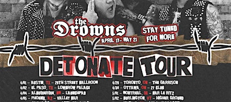 The Casualties: Detonate Tour w/ The Drowns