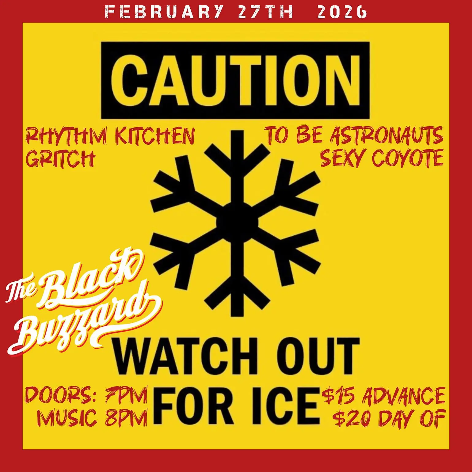 Sexy Coyote, Rhythm Kitchen, Gritch, To Be Astronauts