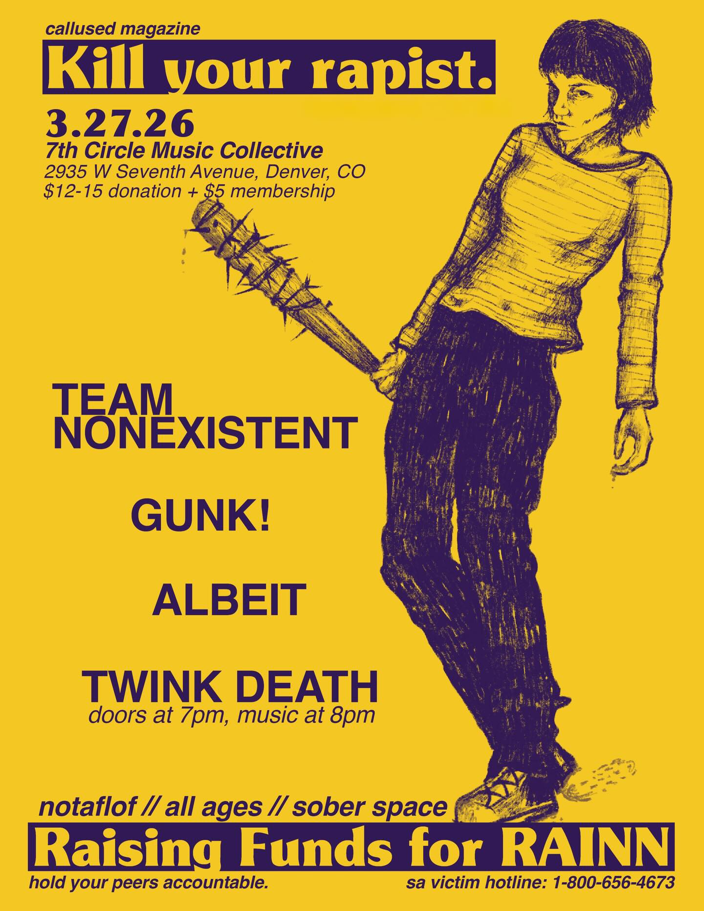 Team Nonexistent, 
      GUNK!, 
      Albeit, 
      Twink Death