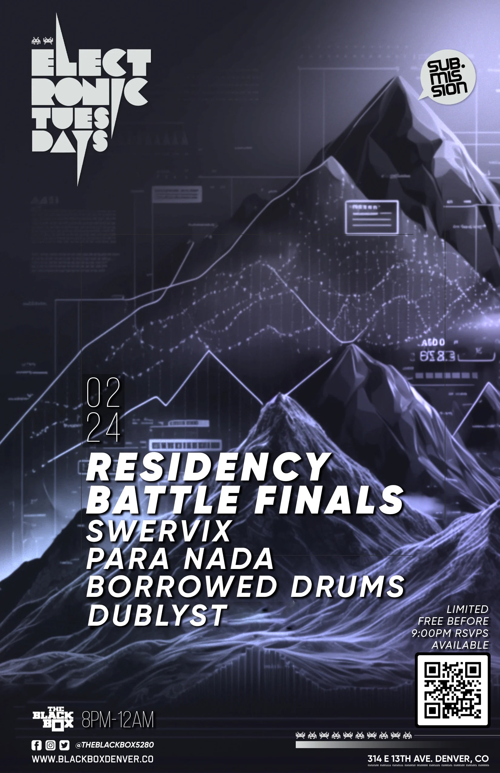 Sub.mission Electronic Tuesdays: Residency Battle Finals - Swervix, Para Nada, Borrowed Drums, Dublyst