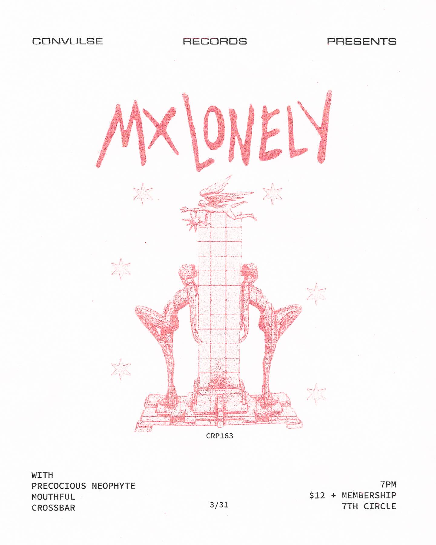 MX LONELY, 
      Precocious Neophyte, 
      Mouthful, 
      Crossbar