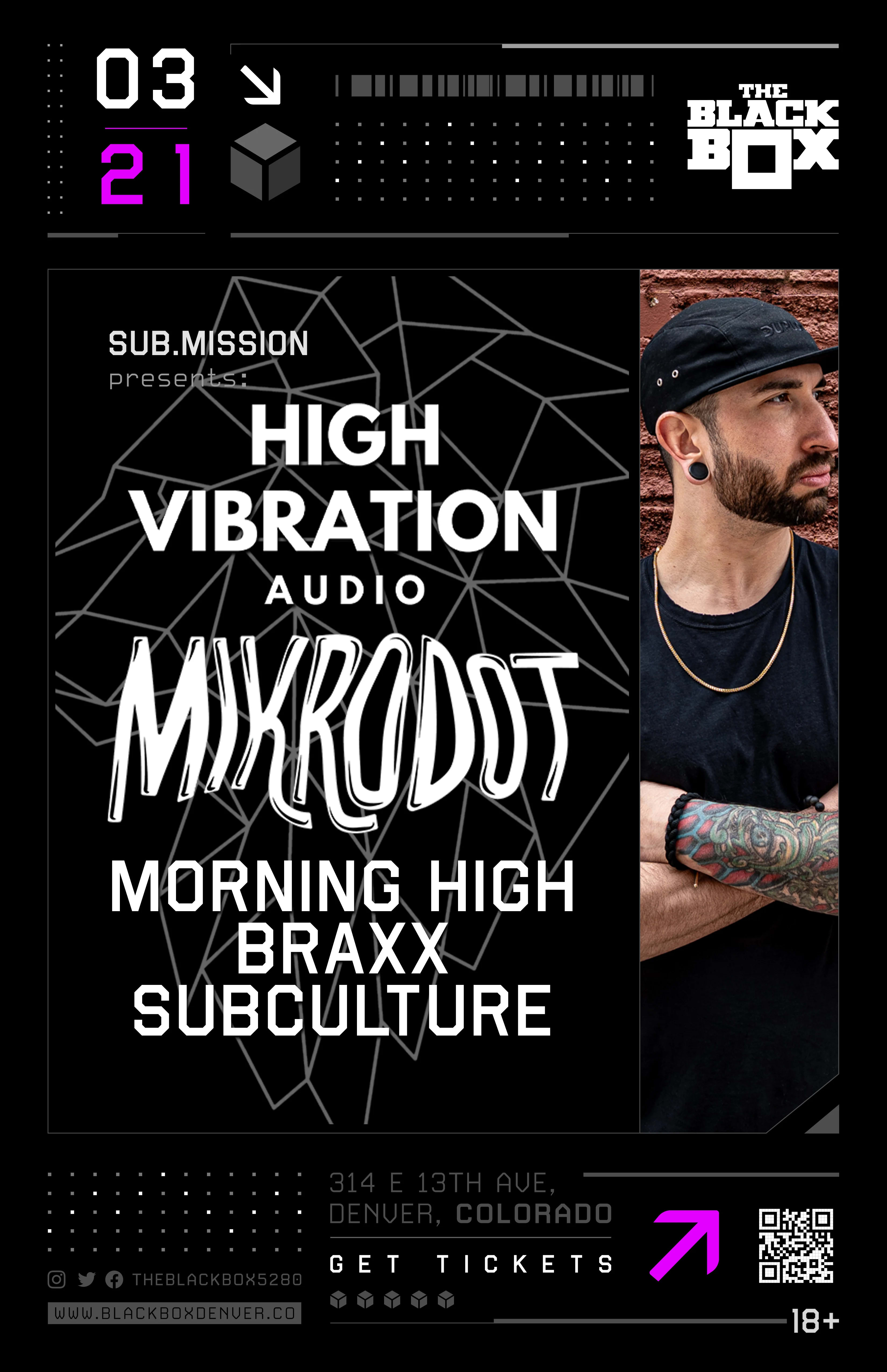 Sub.mission presents: High Vibration Audio Takeover w/ Mikrodot, Morning High, Braxx, Subculture