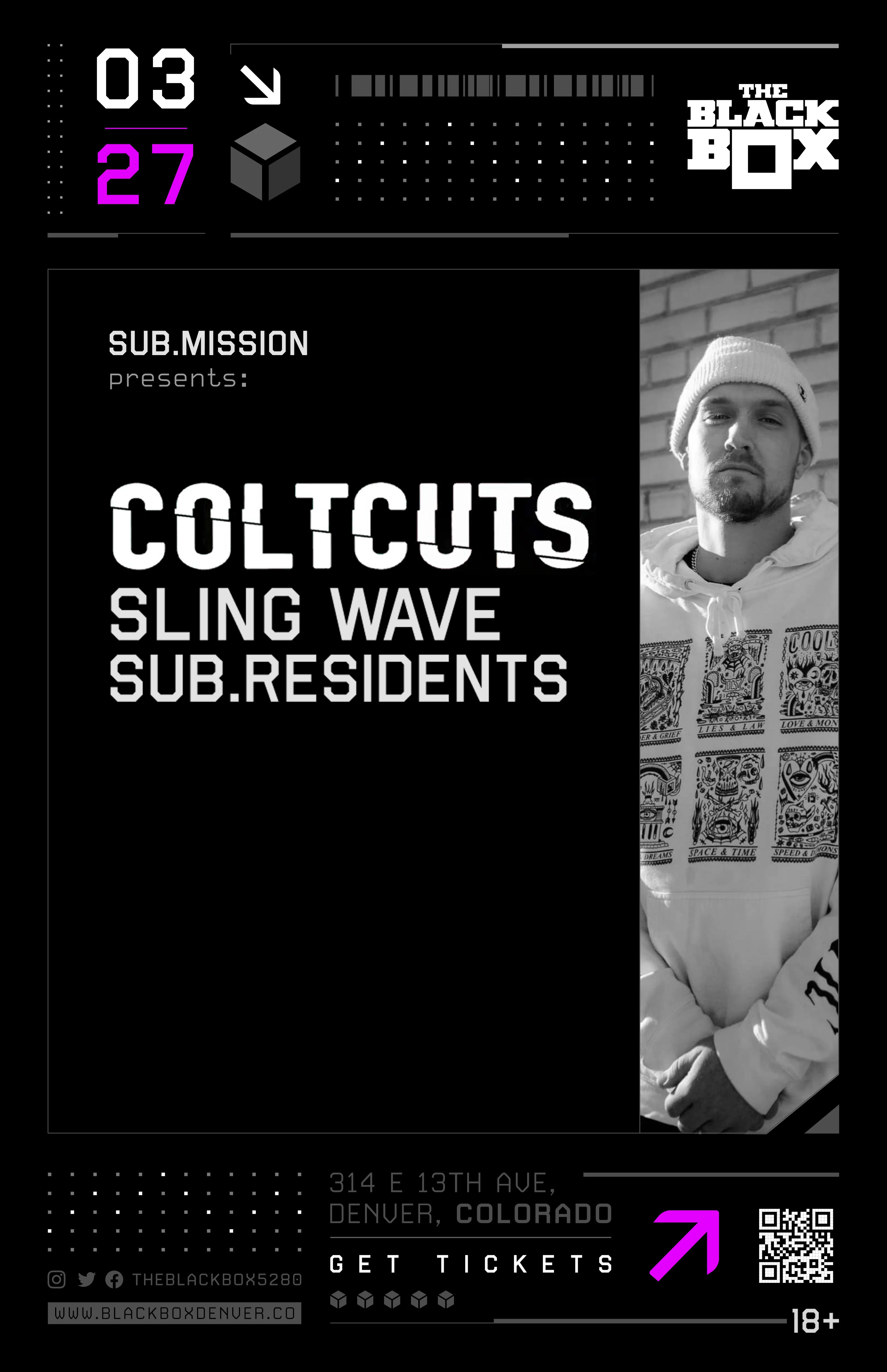 Sub.mission presents: ColtCuts w/ Sling Wave, Sub.Residents