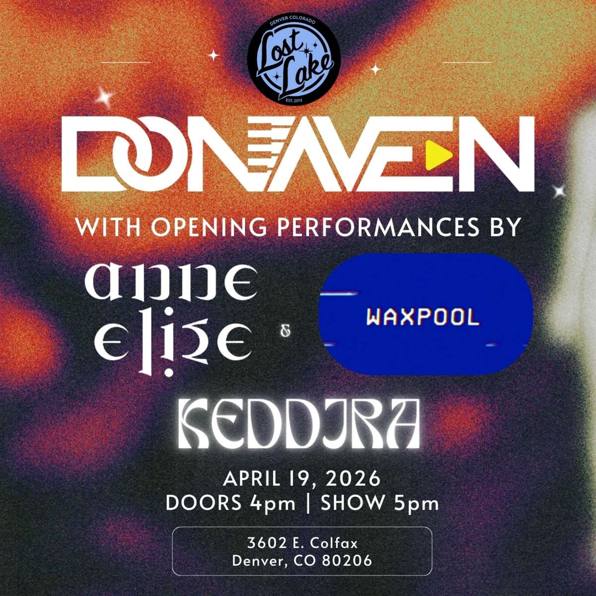 Donaven w/ Anne Elise, waxpool + Keddjra