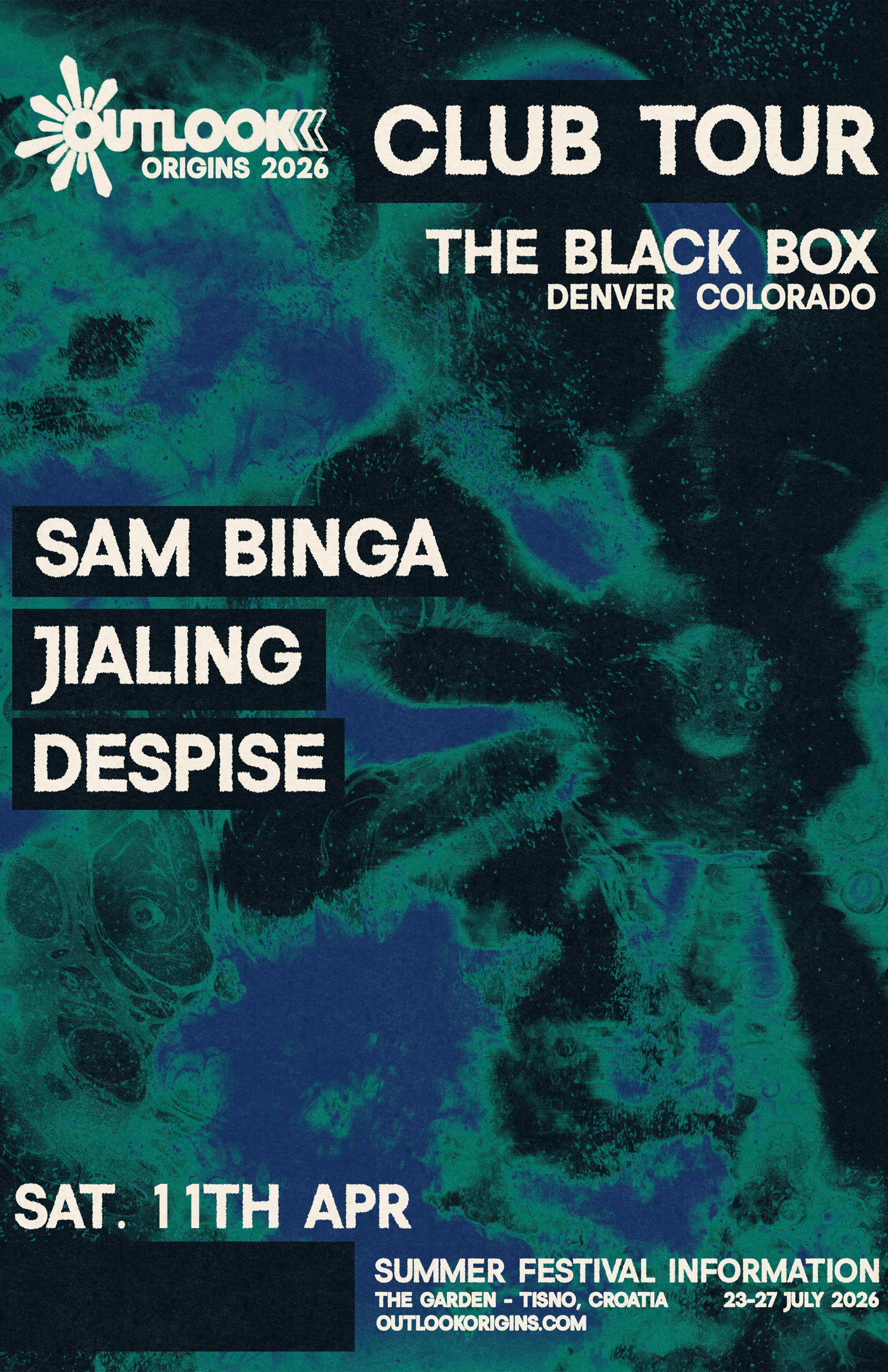 Outlook Origins Club Tour: Sam Binga x Jialing w/ Despise of Recon DNB