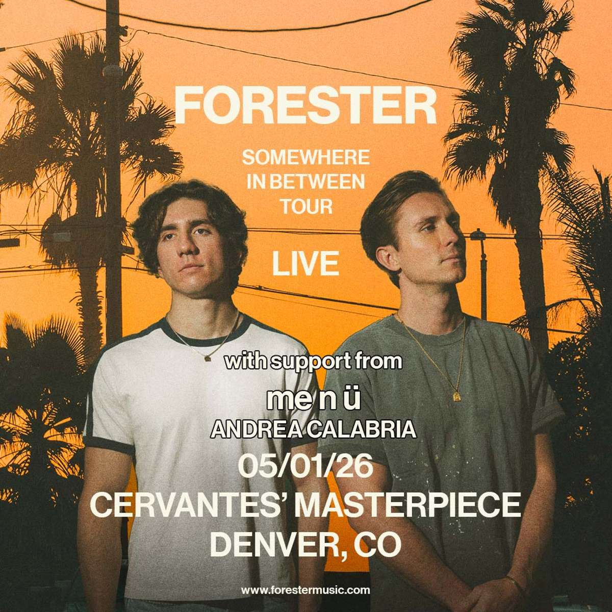 Forester LIVE w/ me n ü, Andrea Calabria