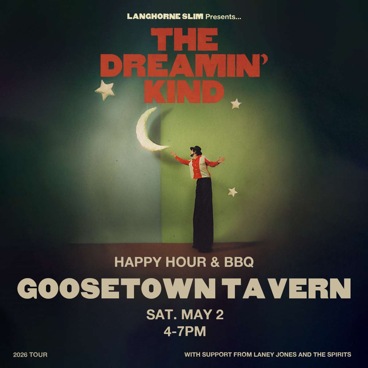 Langhorne Slim Happy Hour & BBQ (4-7PM)