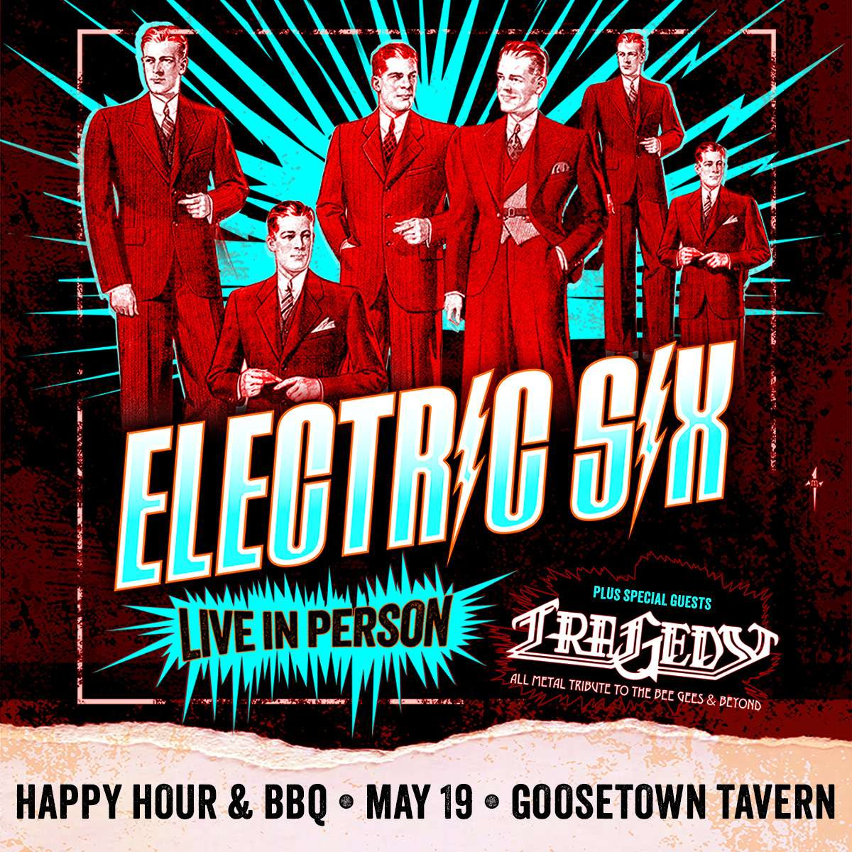 Electric Six Happy Hour & BBQ (4-7PM)